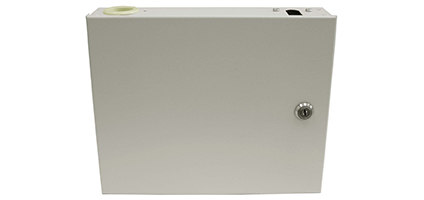 Cabeus FO-WL-8-SC/DLC-K-T Кросс оптический настенный,с замком, до 8 портов SC(DLC), ложемент - 1шт., серый