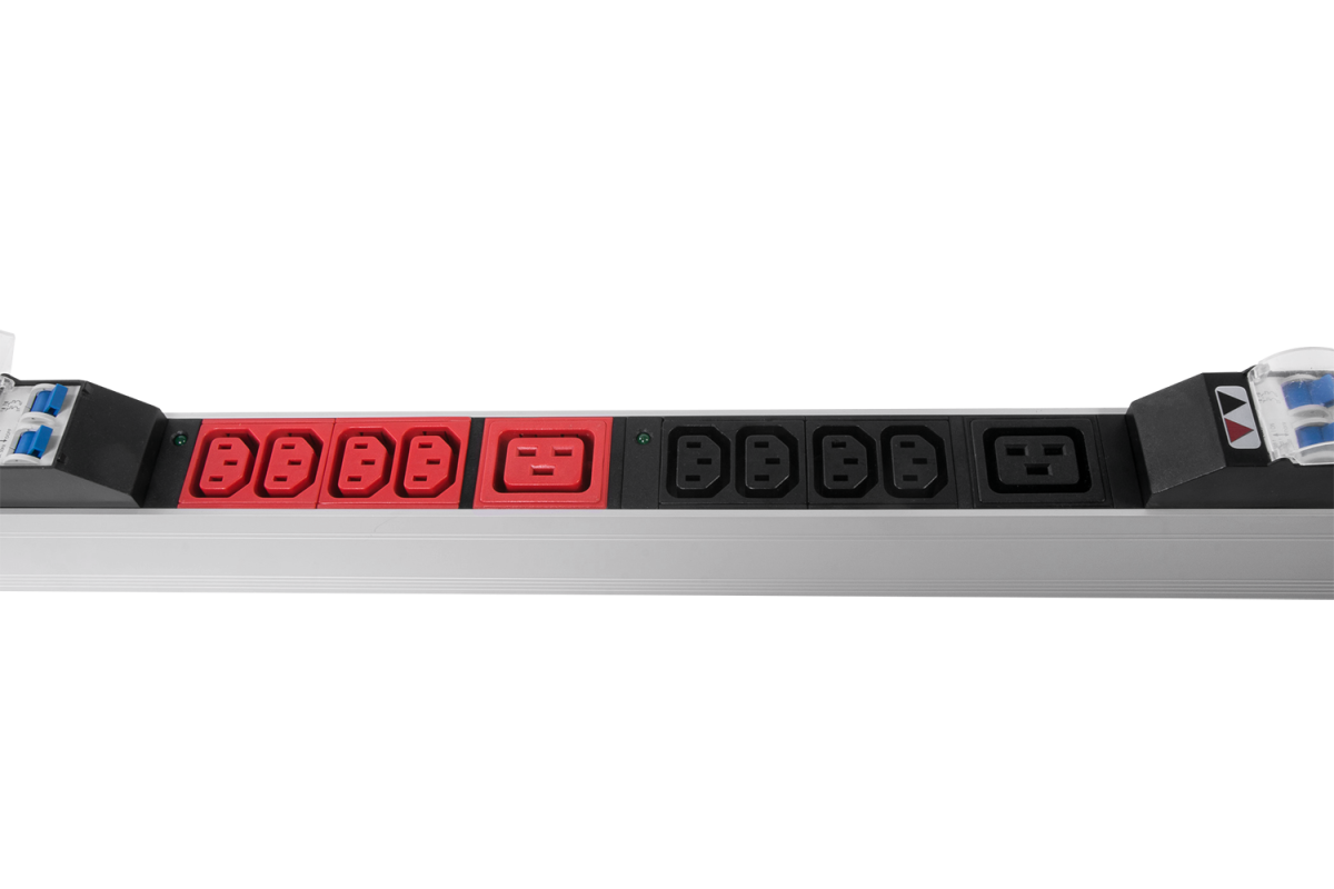 Верт блок розеток Rem-3×32, 3×32A, 6 авт, инд, 24C13, 6C19, 1420мм, шнур 3м IEC309, R-3x32-24C13-6C19-A-I-1420-3-3PN