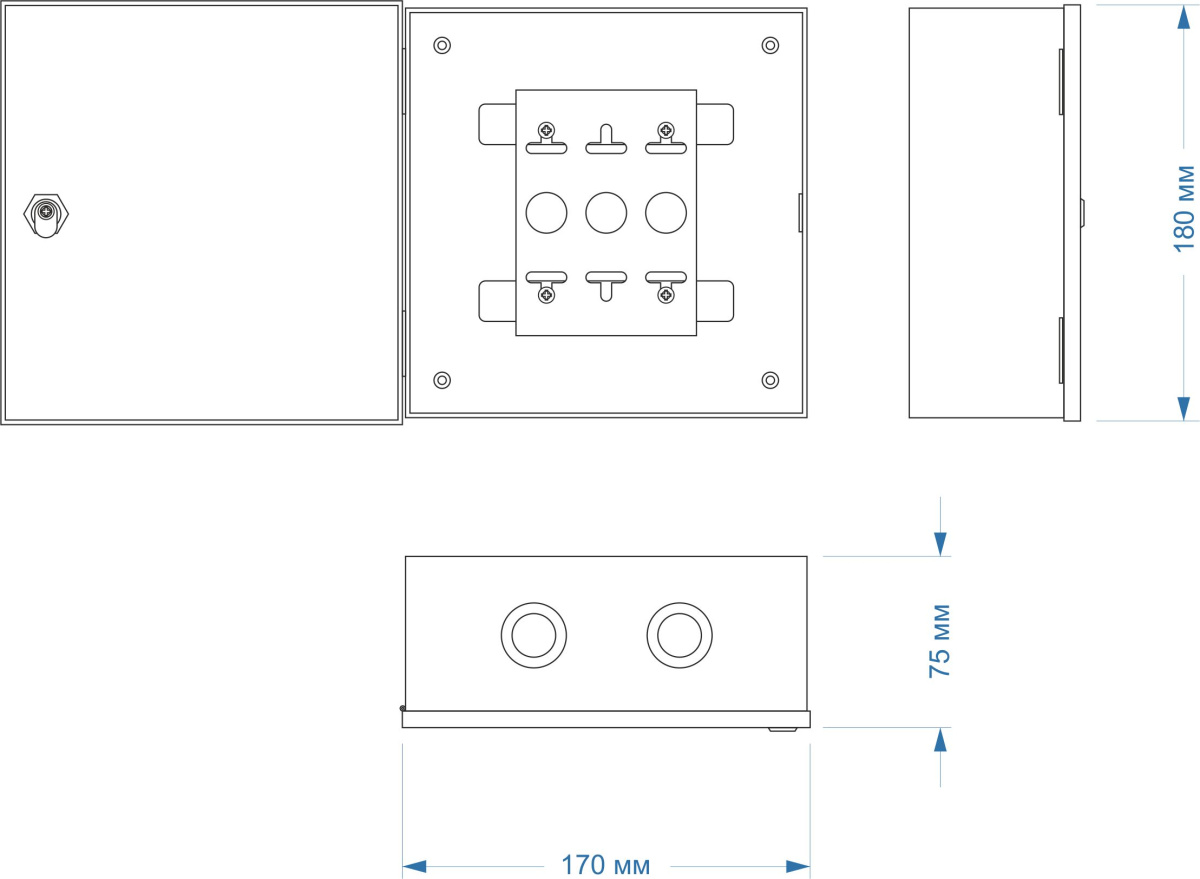 Cabeus DB-30P-NS Коробка распределительная на 30 пар, 160х142х55 мм