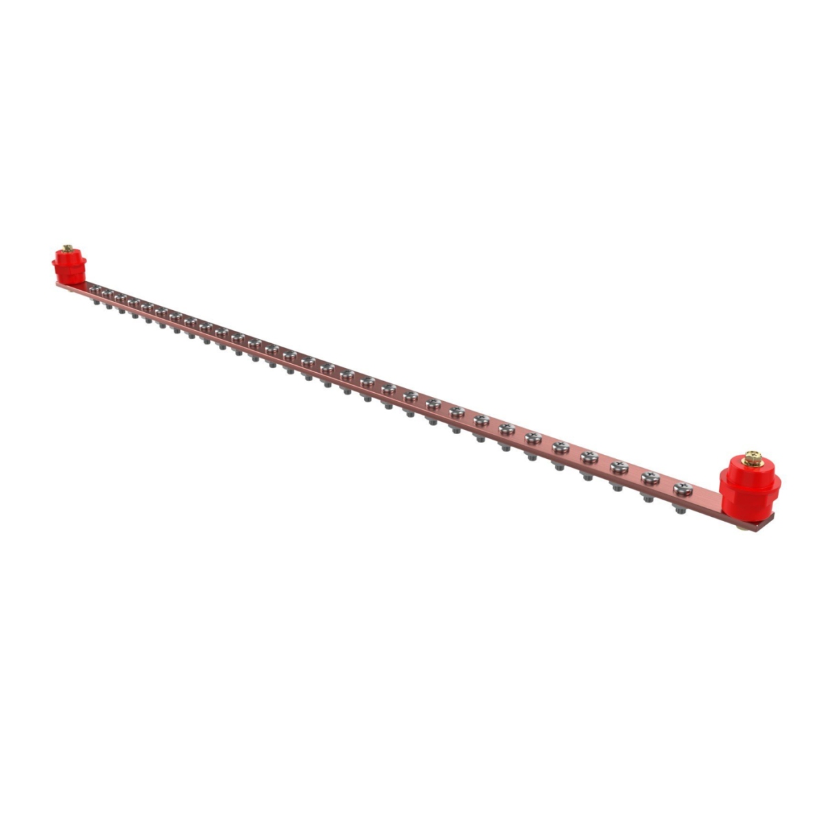 Cabeus CGB-ГЗШ-4.40-30 Главная шина заземления медная (CGB-ГЗШ) 4х40 мм, 30 подключений, 660 мм, ток 625 А