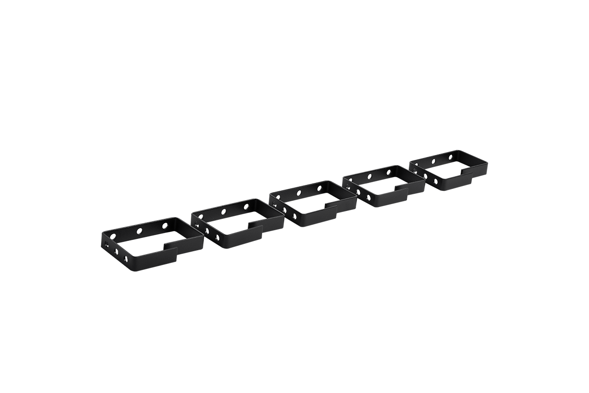 Органайзер кабельный одинарный 90 × 65 мм, 5 штук, цвет черный, СБ-9005-5