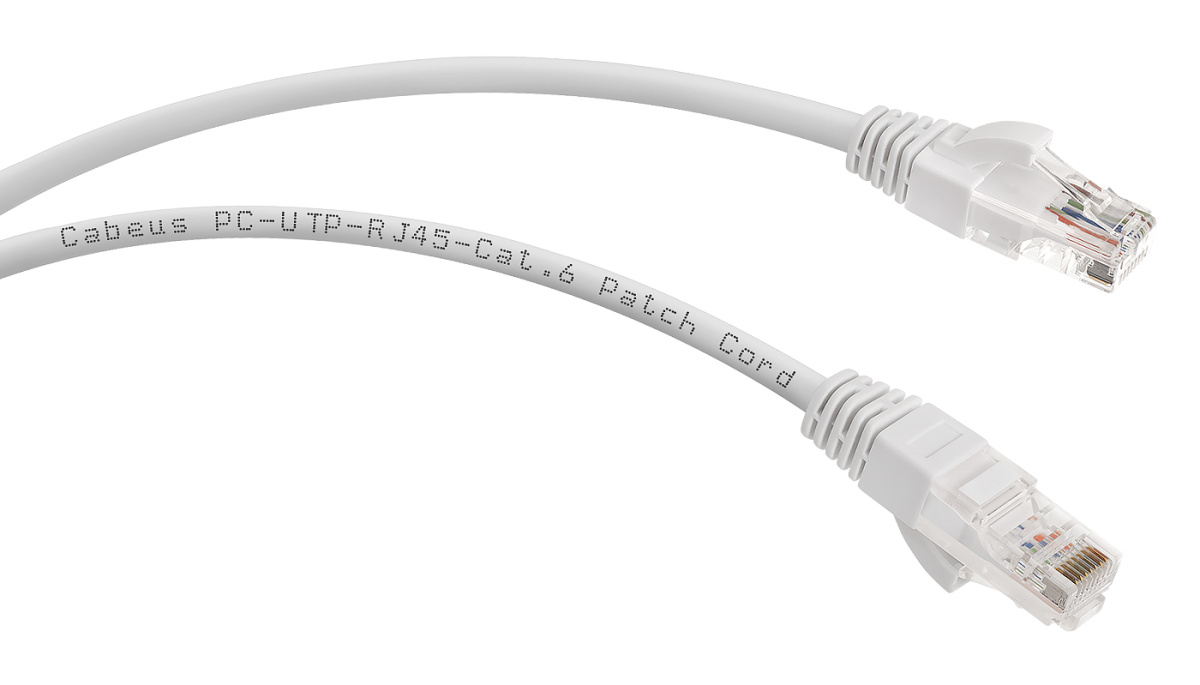 Cabeus PC-UTP-RJ45-Cat.6-0.5m-WH Патч-корд UTP, категория 6, 0.5 м, неэкранированный, белый