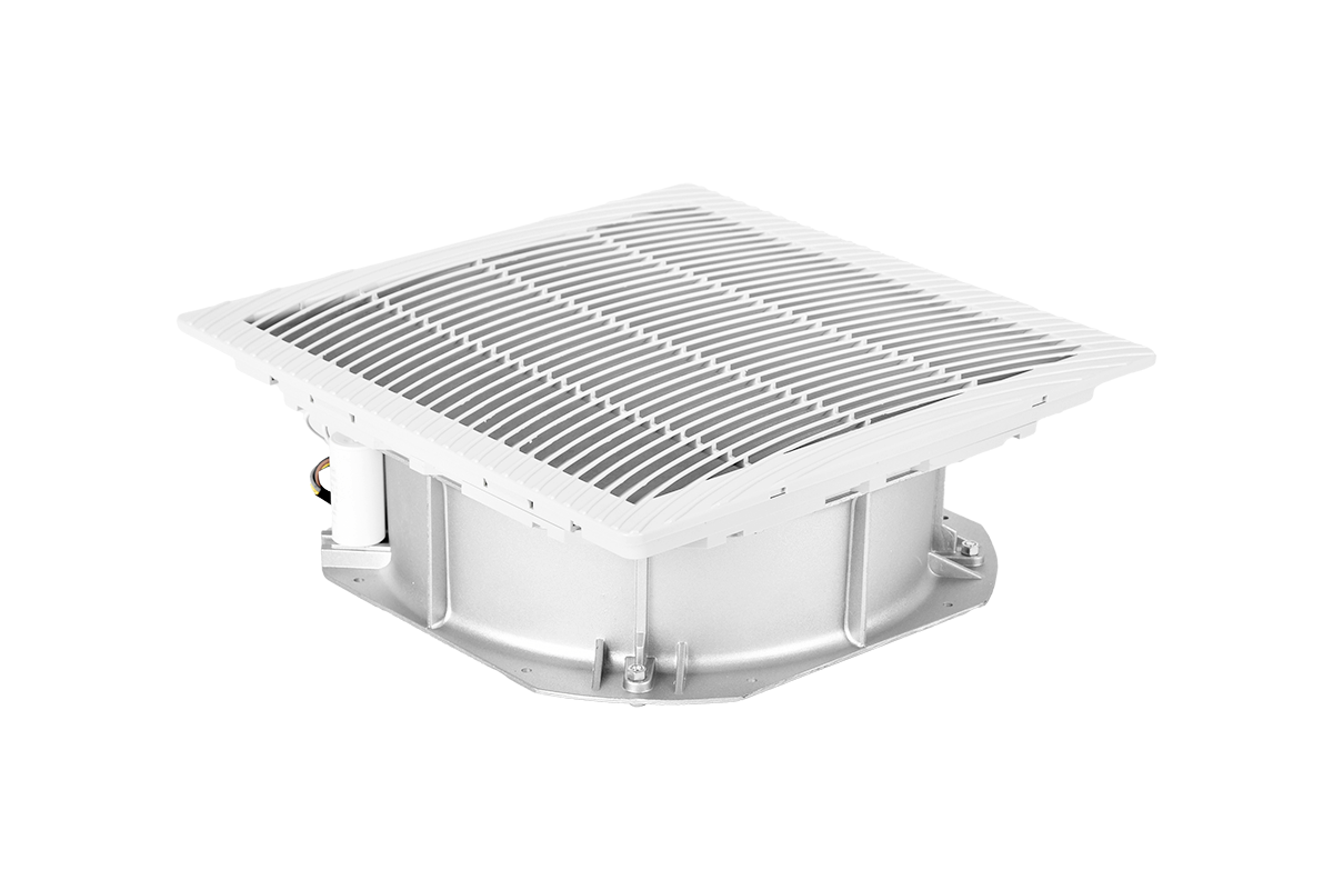 Вентилятор с фильтром для шкафов Elbox серии EMS, 320 × 320 × 157, до 600 м3/ч, 230 В, IP 54, цвет серый, R-FAN-1J-5528