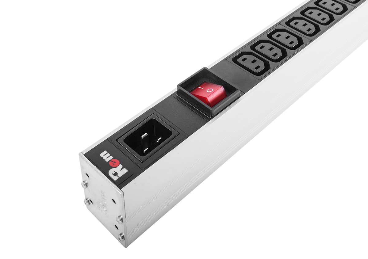Верт блок розеток Rem-16, 1×16A, выкл, 48 C13, 1420мм, 33-48U, вход C20, R-16-48C13-V-1420