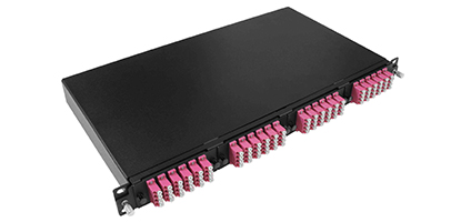 Cabeus ODF-19-4K-S-BK-T Кросс оптический стоечный, 19, до 4 кассет MPO/MTP, выдвижная панель, (без кассет), черный