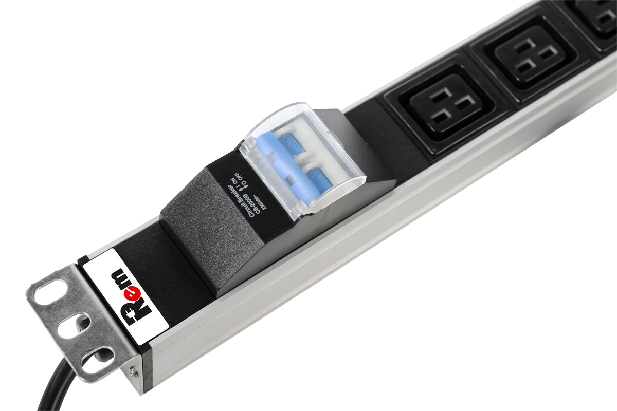 ЦМО R-16-6C19-A-440-3 Блок розеток Rem-16 с авт. 16А, 6 IEC 60320 C19, 16A, алюм., 19", шнур 3 м. R-16-6C19-A-440-3