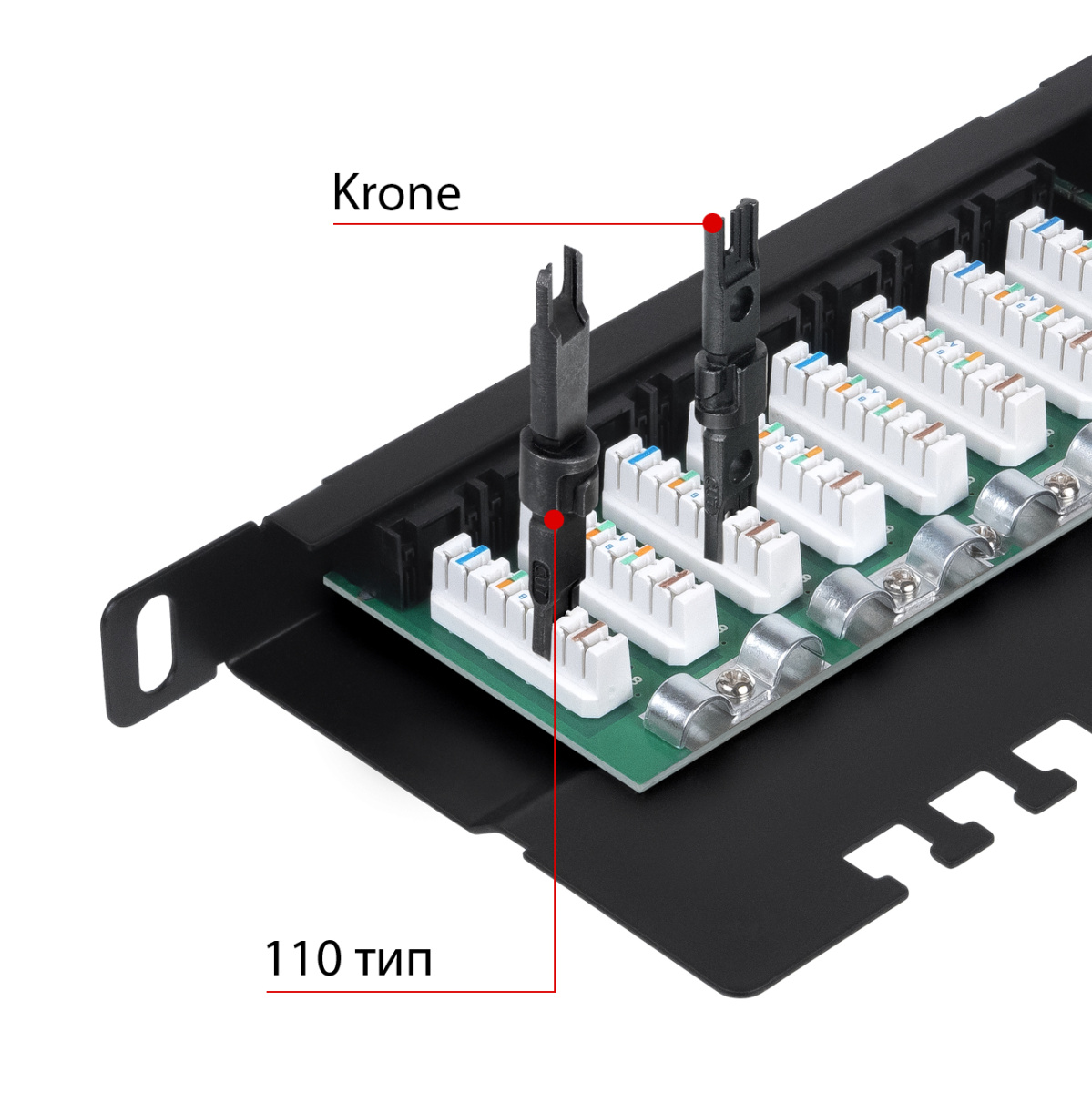 Cabeus PLHD-24-Cat.6-Dual-90-0,5U Патч-панель высокой плотности 19" (0,5U), 24 порта RJ-45, категория 6, Dual IDC, 90 градусов, с задним кабельным организатором
