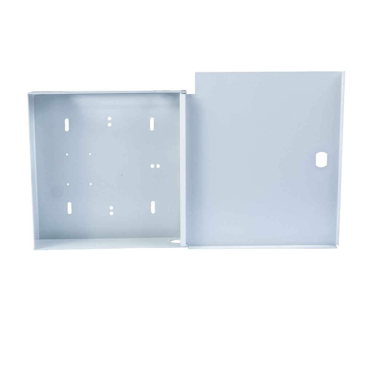 Cabeus FO-WL-8SC/2LC-FP-K Кросс Распределительный Настенный Мини до 8 портов SC/LC duplex (планка, ложемент) серый RAL 7035