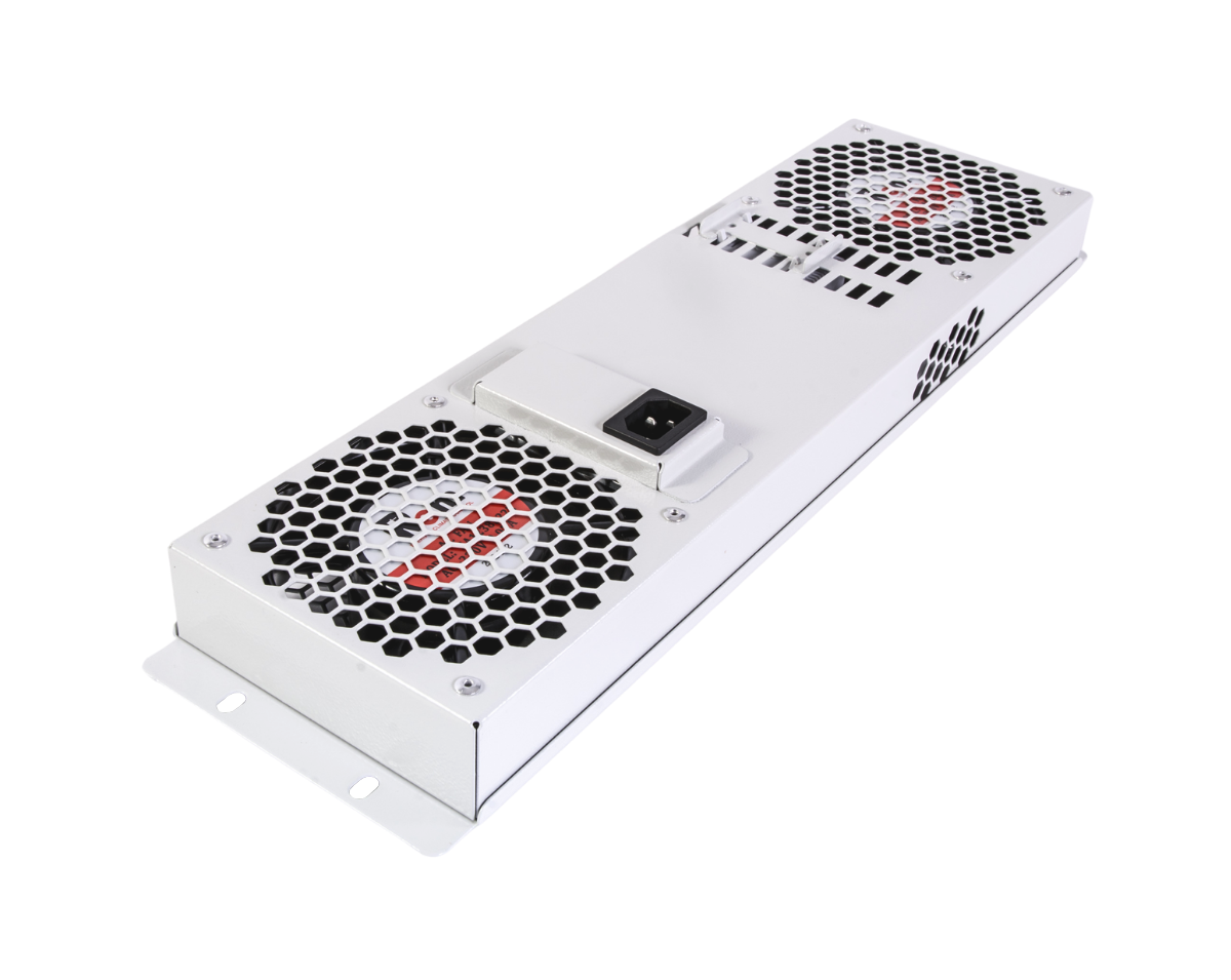 Модуль вентиляторный, 2 вентилятора с терморегулятором 3U, R-FAN-2T-3U