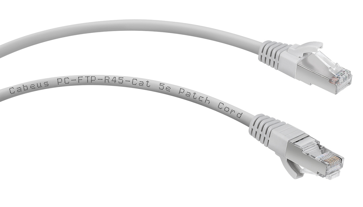 Cabeus PC-FTP-RJ45-Cat.5e-1.5m Патч-корд FTP, категория 5e, 1.5 м, экранированный, серый