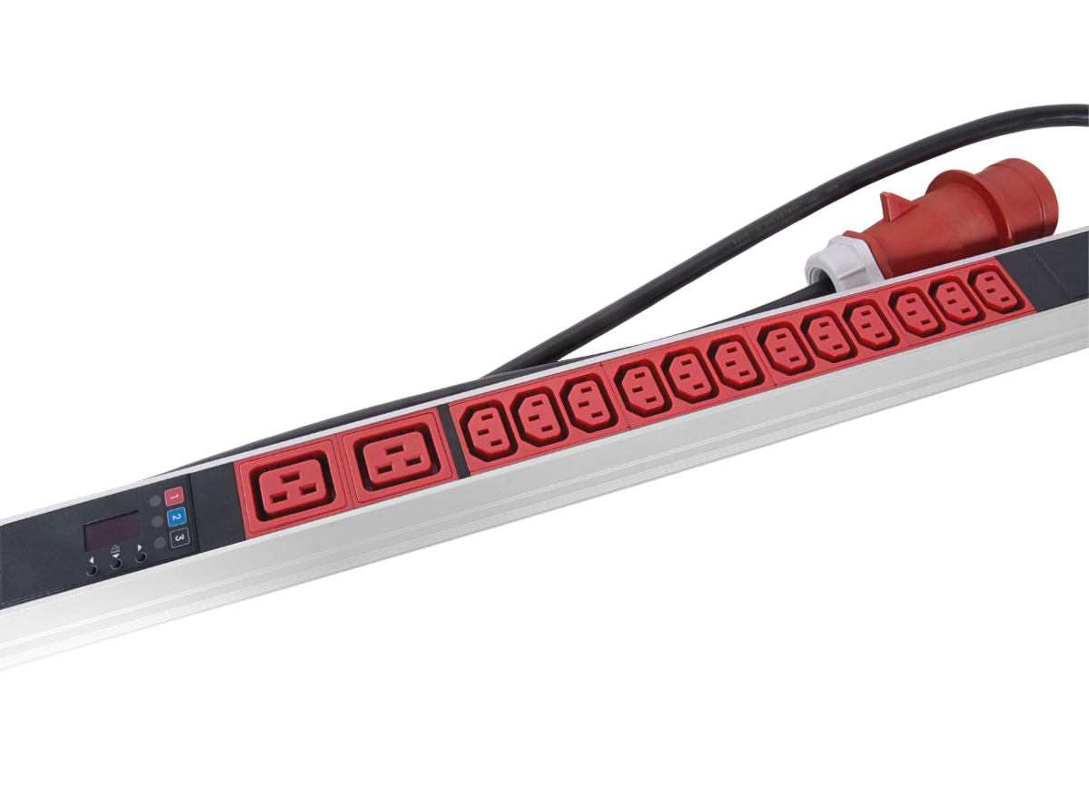 БРП (PDU) Metered Rem Rem-2MC, IEC 60320 С13 х 36, IEC 60320 С19 х 6, 1820х45х60 мм (ВхШхГ), 16А, 3ф, вход IEC 320 309 3PN, шнур 3 м, алюминий, Linux