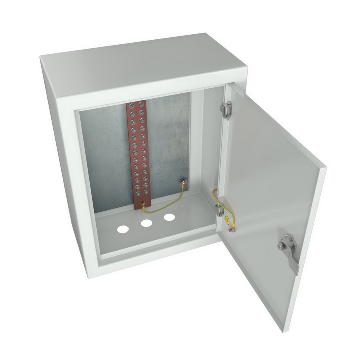 Cabeus CGB-ЯГЗШ-20-8.120 Ящик ГЗШ 20 подключений, 8х120 мм (ВхШхГ 400х310х220 мм), 2400А, IP31, цвет серый Ral 7035