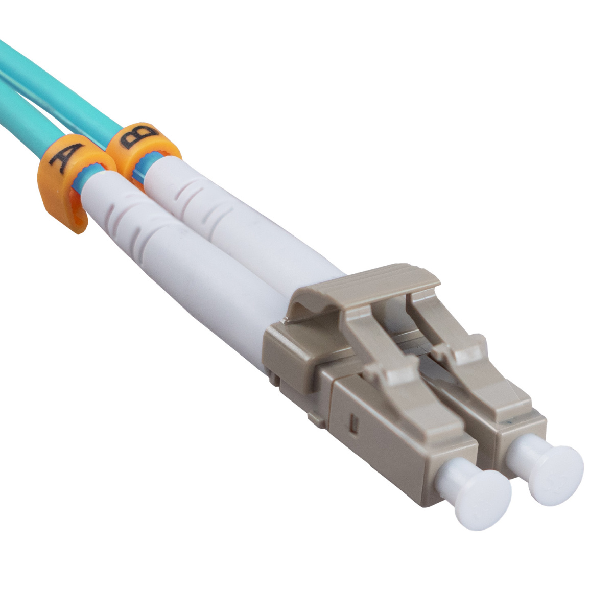 Cabeus FOP-50-LC-LC-0,5m Шнур оптический duplex LC-LC 50/125 mm OM3 0,5м LSZH