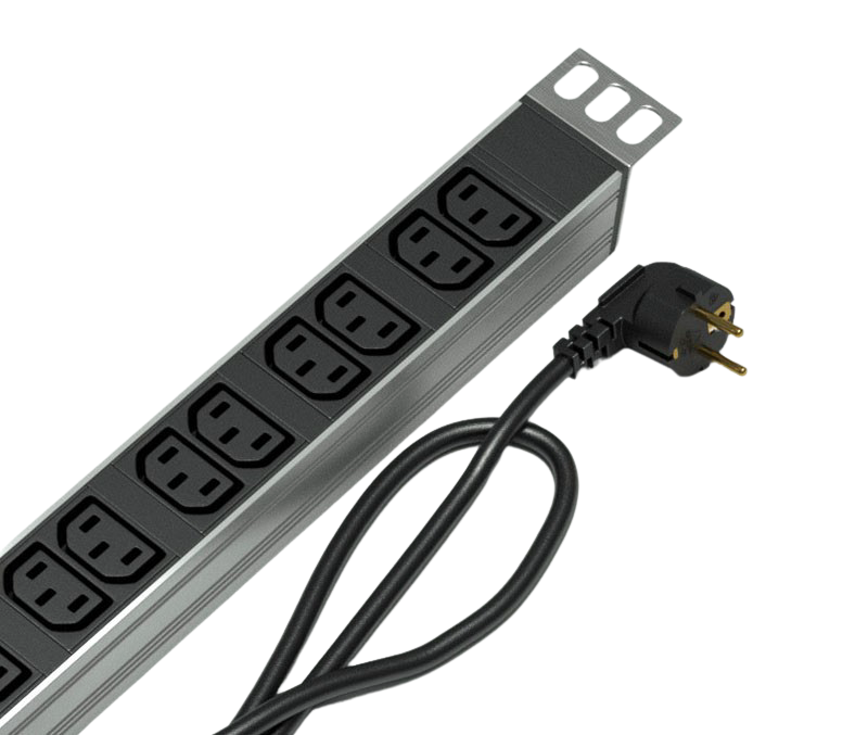 ЦМО R-16-25C13-FI-1820-3 Вертикальный блок розеток Rem-16 с фил. и инд., 25 IEC 60320 C13, алюм., 42-48U, шнур 3 м. R-16-25C13-FI-1820-3