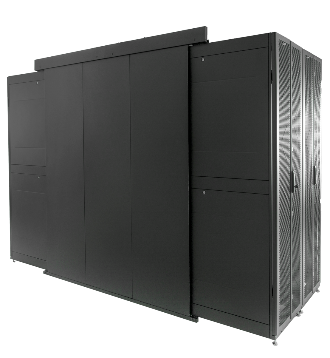 Панель торцевая 100 мм двухрядного прохода 1200 - 1500 мм для ЦОД-СП металл, ЦОД-СП-ПТ2-100.1500-9005