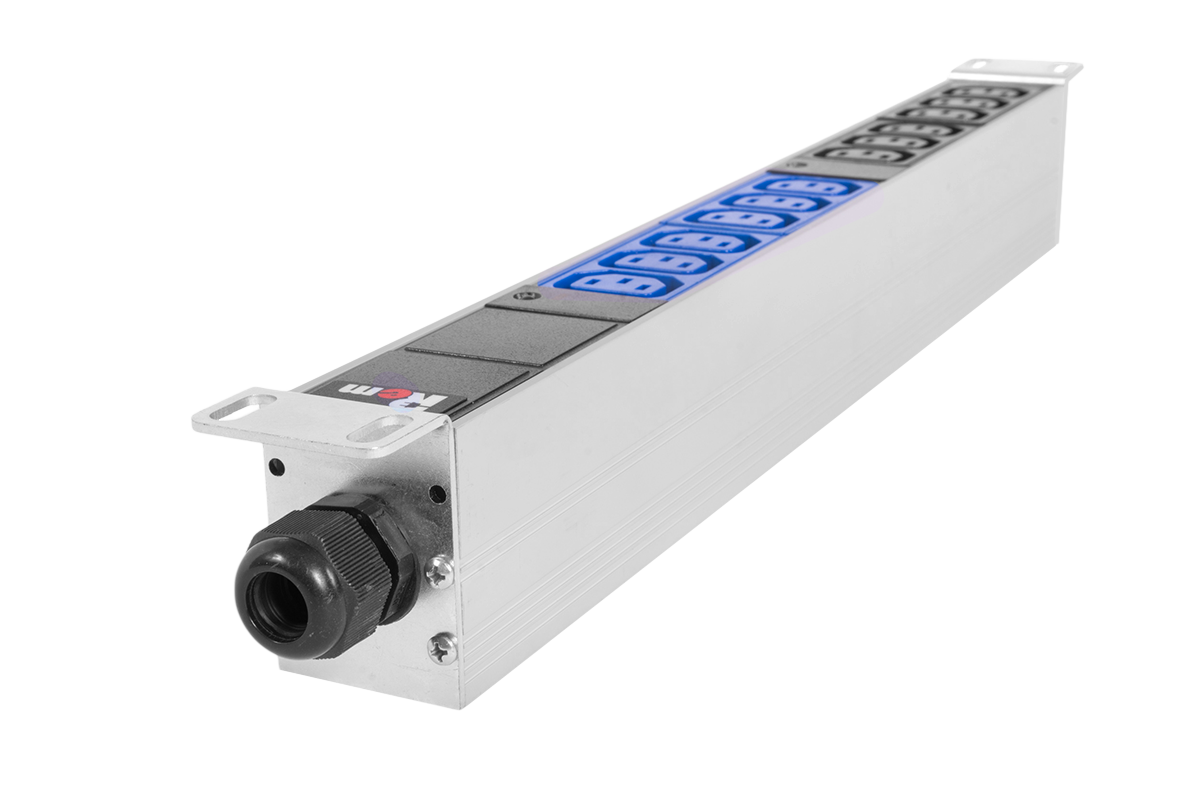 ЦМО R-32-12C13-I-440-K Блок розеток Rem-32 с инд., 12 IEC 60320 C13, 32А, алюм., 19", колодка, R-32-12C13-I-440-K