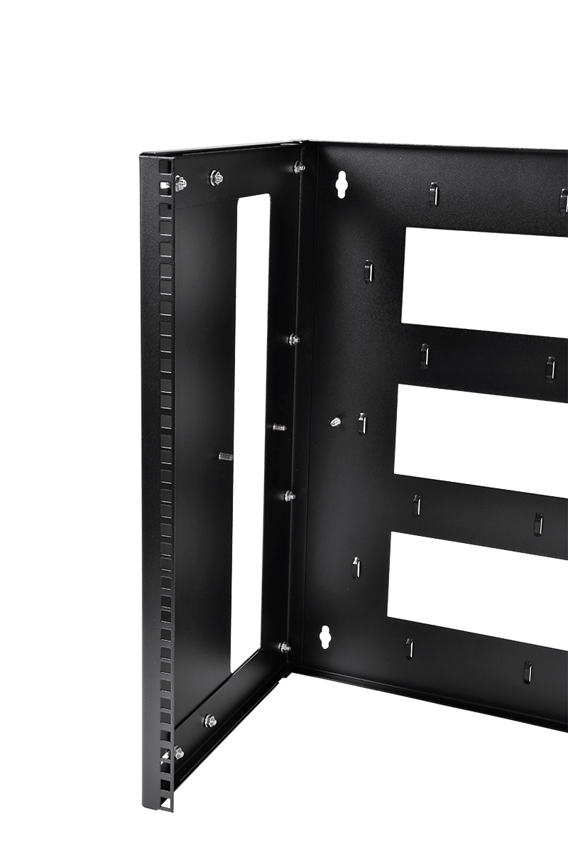 ЦМО КНО-М-12U-9005 Кронштейн телекоммуникационный настенный 12U, регулируемая глубина 300-450 мм, цвет черный, КНО-М-12U-9005