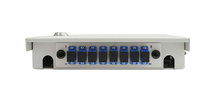 Cabeus FO-WL-8-FC/ST/SC-FP-K-m-T Кросс оптический настенный мини, с замком, до 8 портов, серый