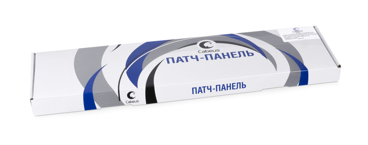 Cabeus PLHD-24-Cat.5e-Dual-90-0,5U Патч-панель высокой плотности 19" (0,5U), 24 порта RJ-45, категория 5e, Dual IDC, 90 градусов, с задним кабельным организатором