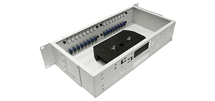 Cabeus FO-19-4FP-32FC/ST/SC-T Кросс оптический стоечный, 19, до 32 портов, серый