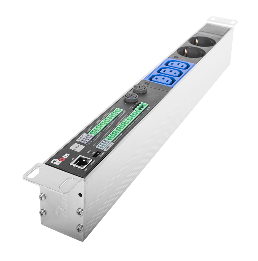 Гор блок розеток Rem-2MC, монит, управл, 1×32А, 2S, 3C13, 19'', колодка, R-2MC3-32-2S-3C13-440-K