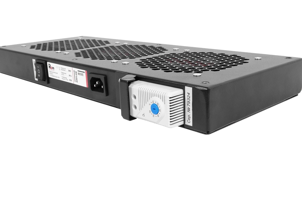 ЦМО R-FAN-3T-9005 Модуль вентиляторный, 3 вентилятора с терморегулятором, чёрный