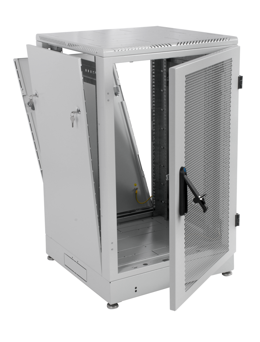 ЦМО ШТК-М-18.6.8-4ААА Шкаф телекоммуникационный напольный 18U (600x800) дверь перфорированная, ШТК-М-18.6.8-4ААА