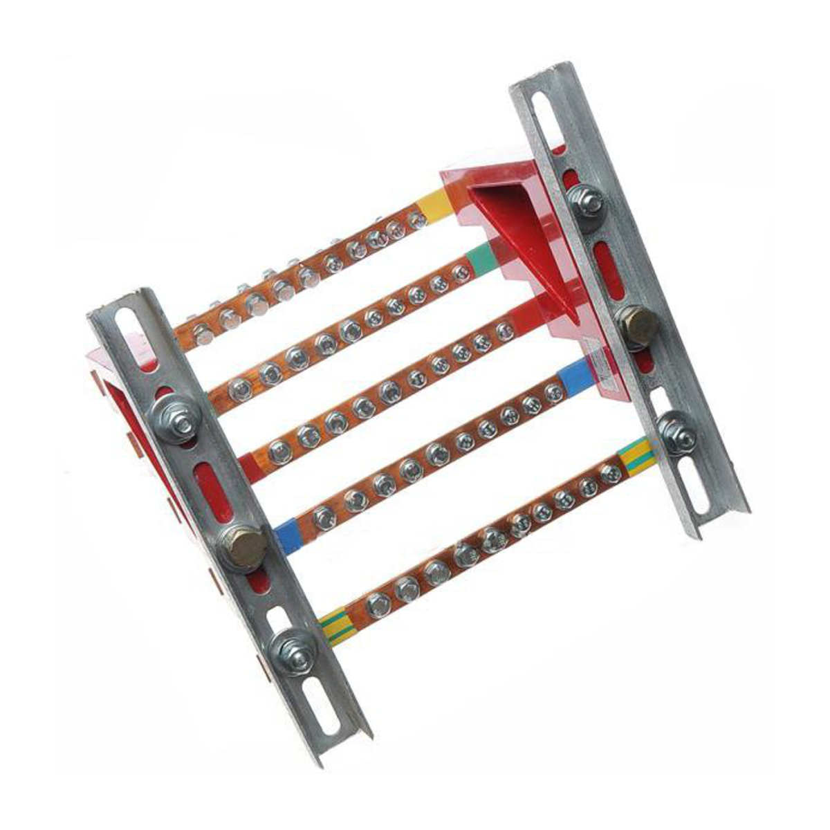 Cabeus CGB-PE-3.15-9 Шина PE медная 3х15 мм на 9 присоединений на монтажную плату от 400 мм, 210А