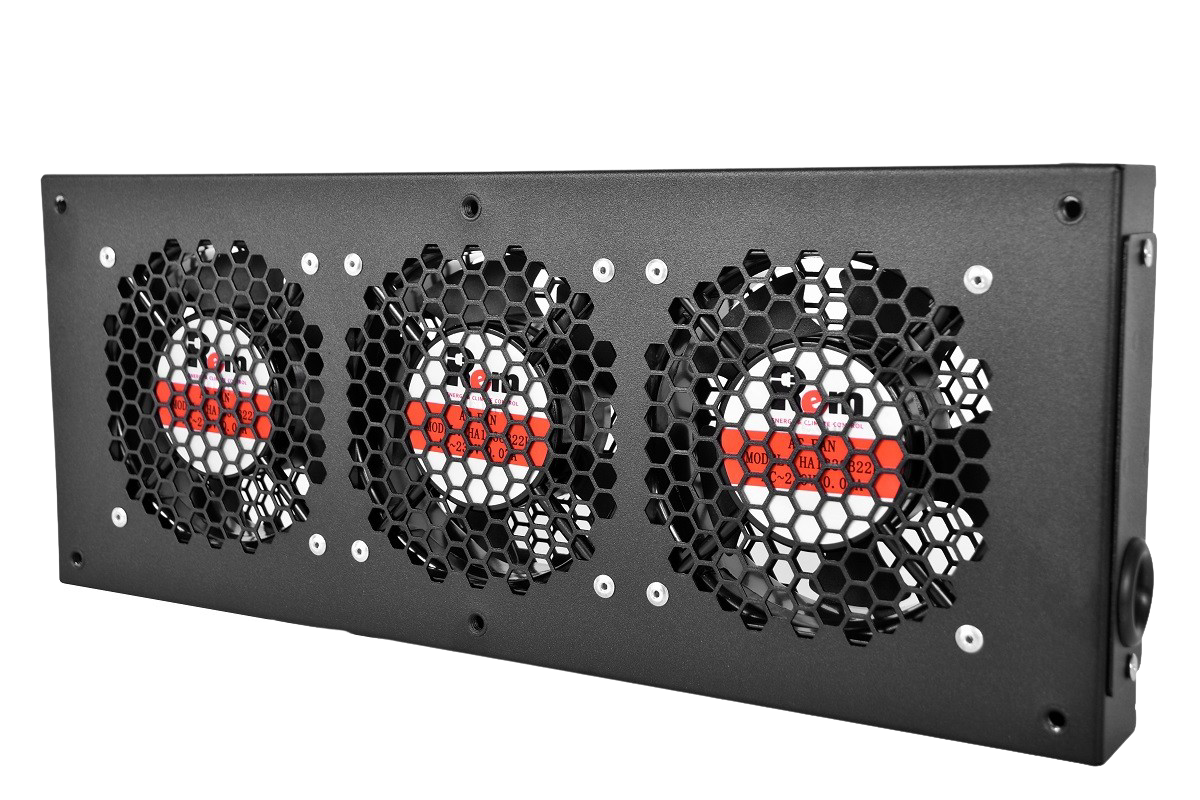 ЦМО R-FAN-3J-9005 Модуль вентиляторный, 3 вентилятора, колодка, цвет черный