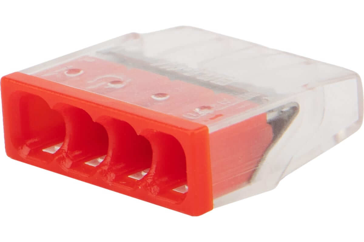 Cabeus MX3358A-4P Клемма соединительная 4-х проводная с пастой 0,5-2,5 (10шт) (WAGO 2273-244)