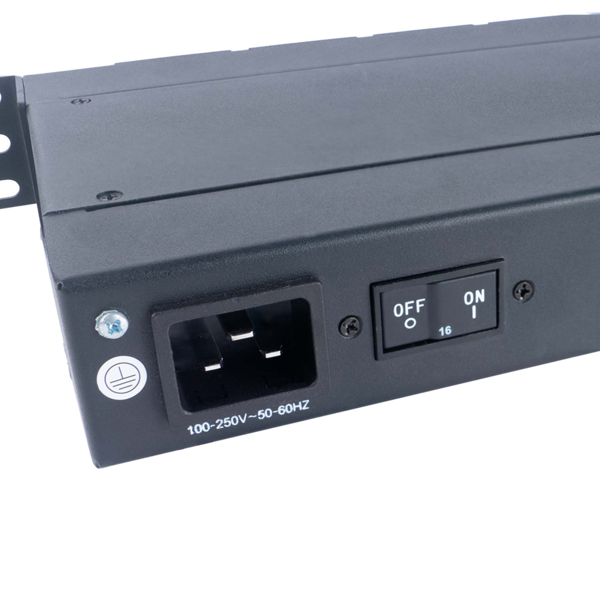 Cabeus SMART-PDU-C20-8S22-CM Блок распределения питания, 1U горизонтальный, входной разъем С20, выходной 8xSchuko розеток, 1 фаза, 16 A, мониторинг/управление, евро-шнур 3х1,5мм длина 2м