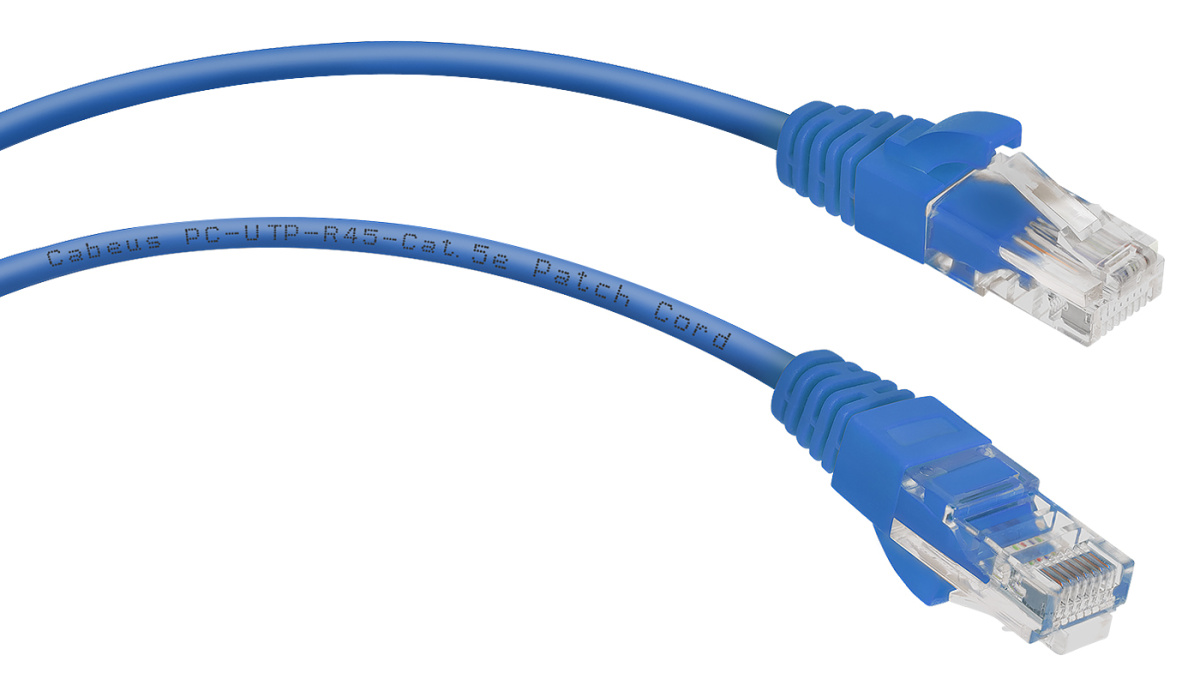 Cabeus PC-UTP-RJ45-Cat.5e-2m-BL Патч-корд UTP, категория 5е, 2 м, неэкранированный, синий