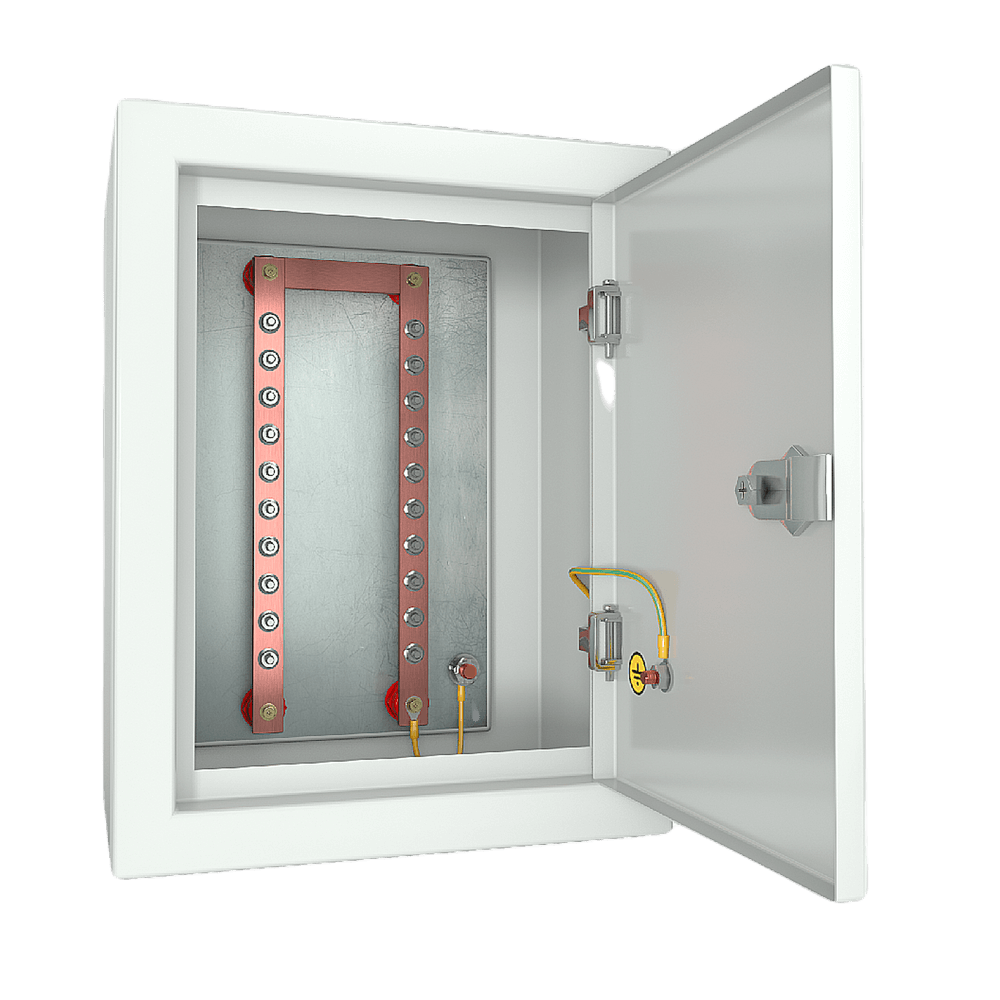 Cabeus CGB-ЯГЗШ-10-6.60 Ящик ГЗШ 10 подключений, 6х60 мм (ВхШхГ 400х310х220 мм), 960А, IP31, цвет серый Ral 7035