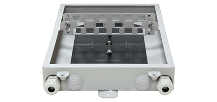 Cabeus FO-WL-16-FC/SC-M-T Кросс-муфта оптическая настенная, IP65, до 16 портов FC(ST)/SC(DLC), серая