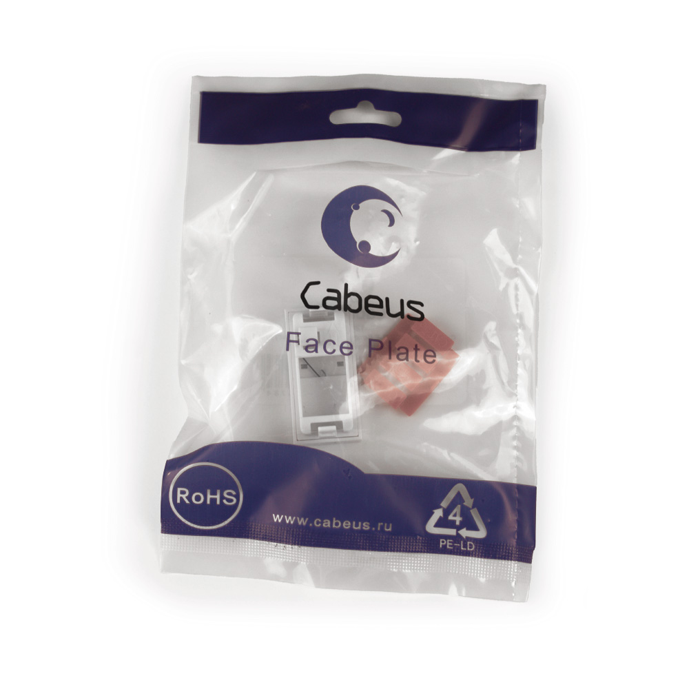 Cabeus FP-22,5-1M-F Вставка 45x22,5 (Mosaic) для 1 модуля формата Keystone Jack