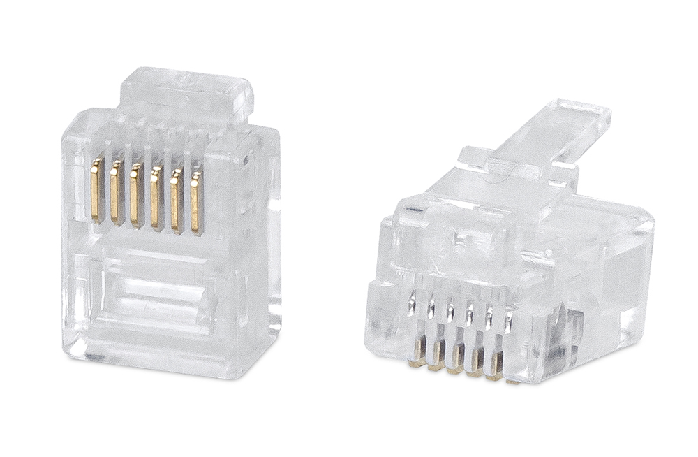 Cabeus 6P6C Телефонный разъем RJ-12