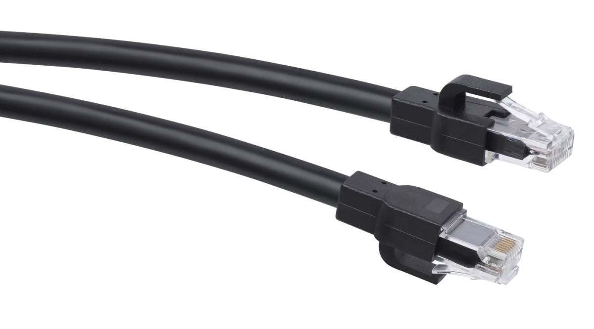 Cabeus PC-ARM-UTP-RJ45-Cat.6a-5m-PE Патч-корд U/UTP, категория 6a, 2xRJ45/8p8c, неэкранированный, армированный гофрированной стальной лентой, черный, РЕ, внешний, 5м
