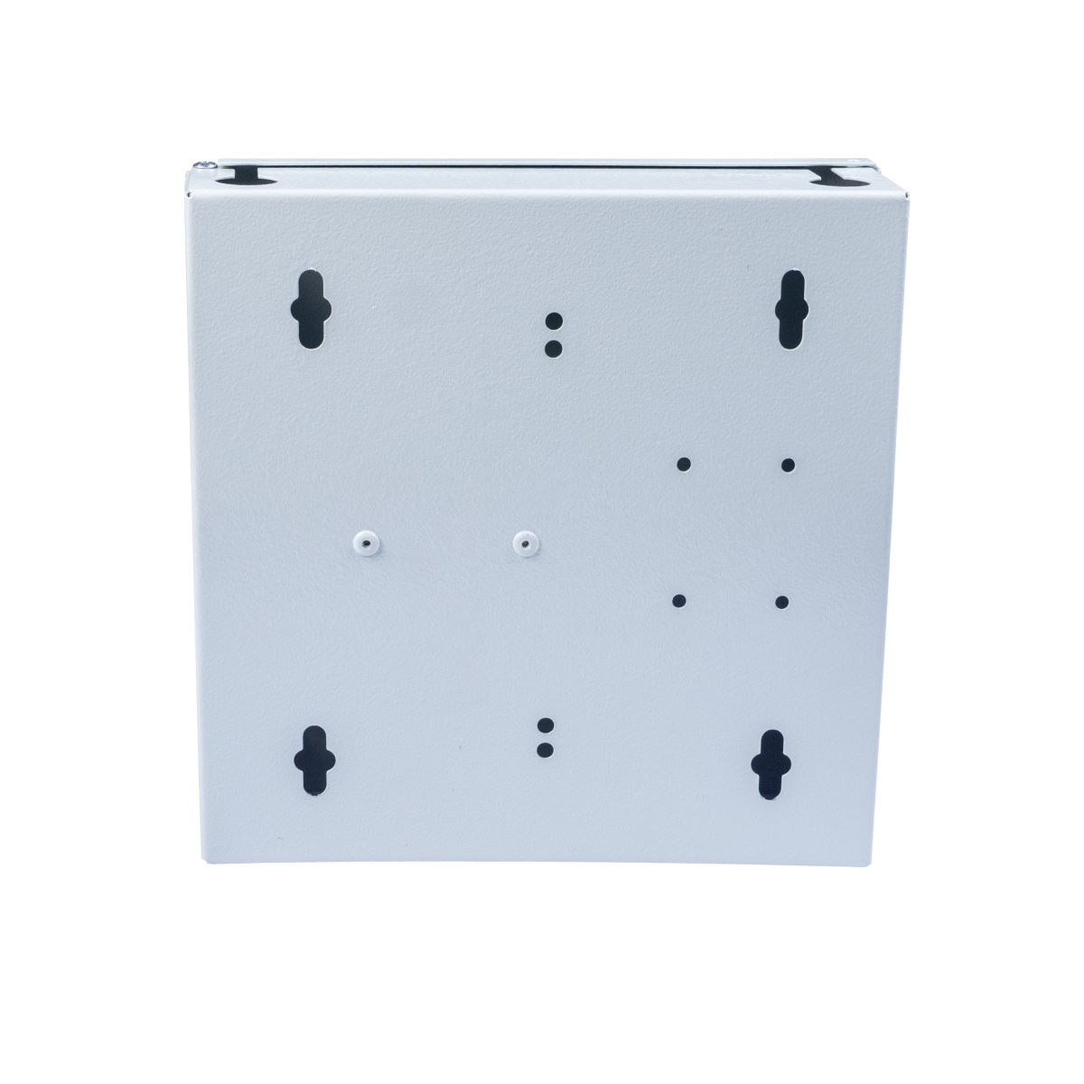 Cabeus FO-WL-8FC/ST-K Кросс Распределительный Настенный Мини до 8 портов FC/ST (дверка с замком+ложемент+сплошная панель внутренняя) серый RAL 7035