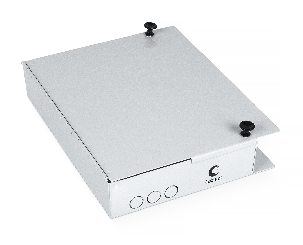 Cabeus JJT-16-SC Бокс оптический настенный на 16 SC (LC duplex) со сплайс пластиной и КДЗС (без пигтейлов и проходных адаптеров)