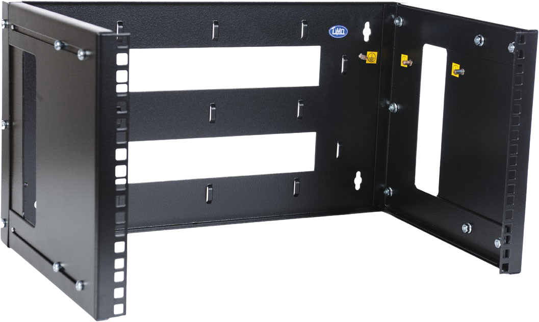 ЦМО КНО-М-6U-9005 Кронштейн телекоммуникационный настенный 6U, регулируемая глубина 300-450 мм, цвет черный, КНО-М-6U-9005