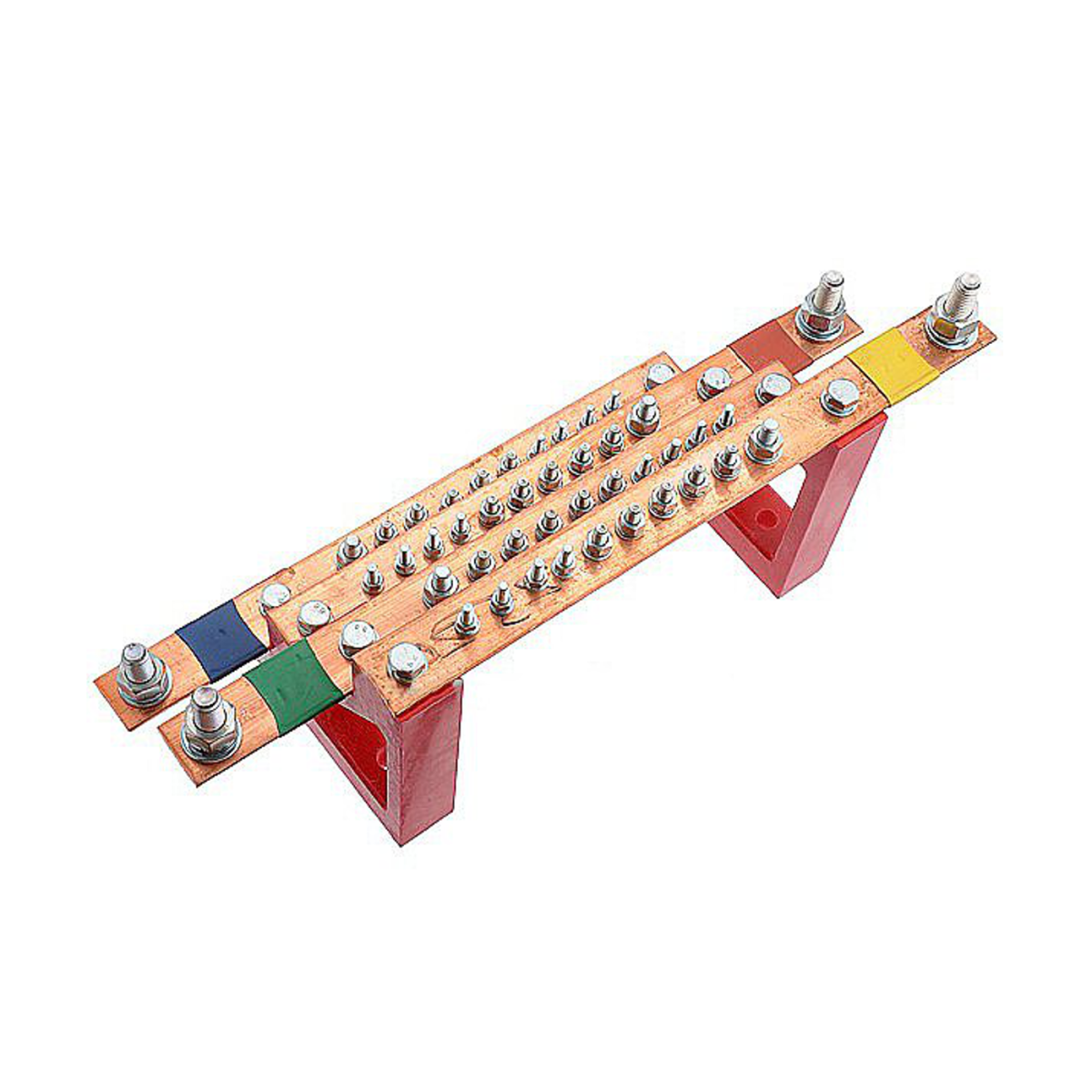 Cabeus CGB-БШ4-3.25-11 Блок медных шин 3х25 мм 4 полюса по 11 присоединений, ширина 395 мм, 400 А