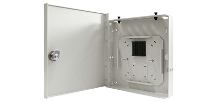 Cabeus FO-WL-8-FC/ST/SC-FP-K-m-T Кросс оптический настенный мини, с замком, до 8 портов, серый