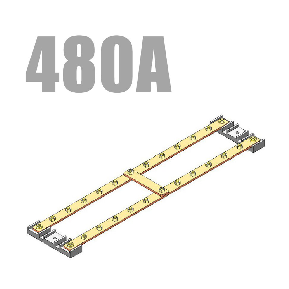 Cabeus CGB-NP-11-480-P Шина PEN земля-ноль на 11+11 присоединений, с перемычкой, медь, 480А, (габариты 5х25х500 мм)