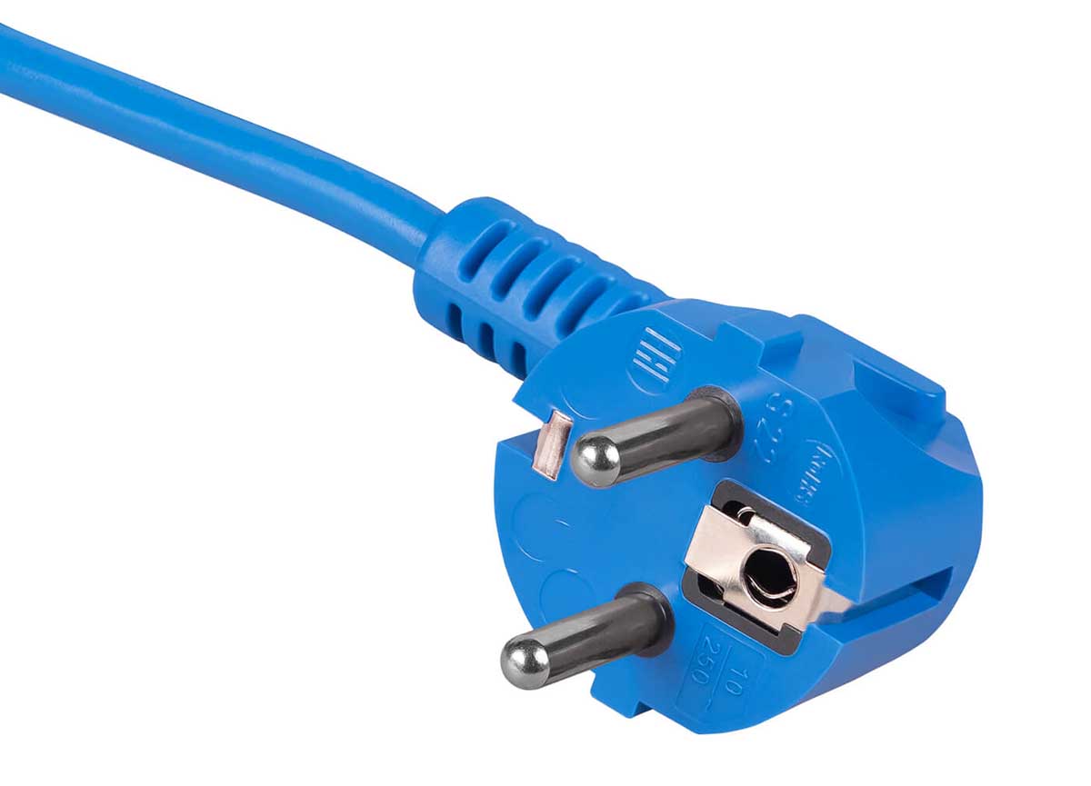 Cabeus PC-186-VDE-1.8M-BL Кабель питания компьютера (Schuko+C13) (3x0.75), синий, 1.8м