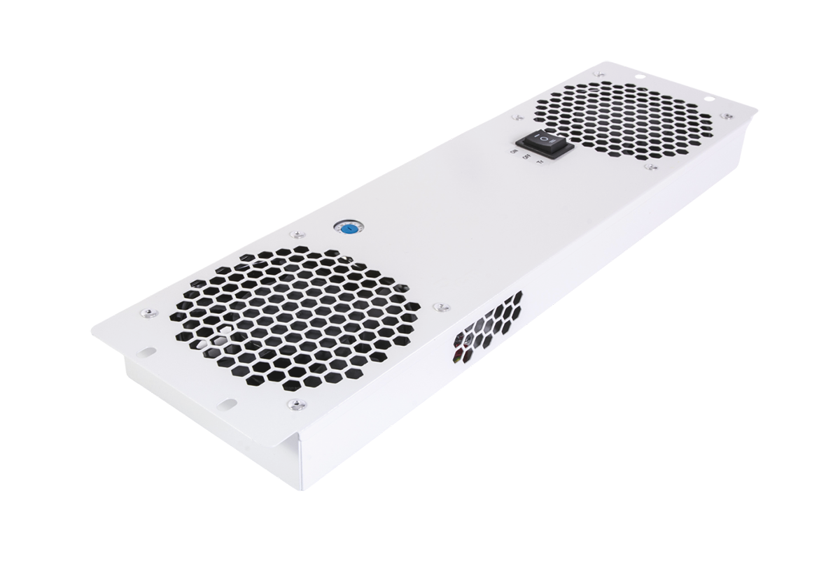 Модуль вентиляторный, 2 вентилятора с терморегулятором 3U, R-FAN-2T-3U