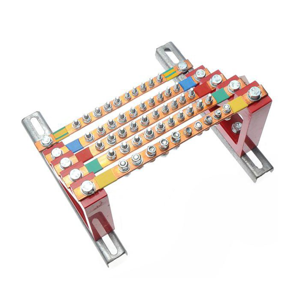 Cabeus CGB-PE-3.15-9 Шина PE медная 3х15 мм на 9 присоединений на монтажную плату от 400 мм, 210А