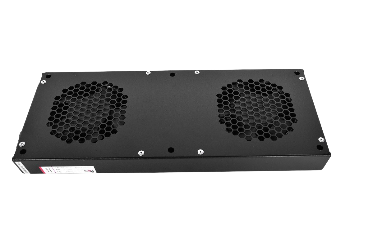 ЦМО R-FAN-2J-9005 Модуль вентиляторный, 2 вентилятора, колодка, чёрный