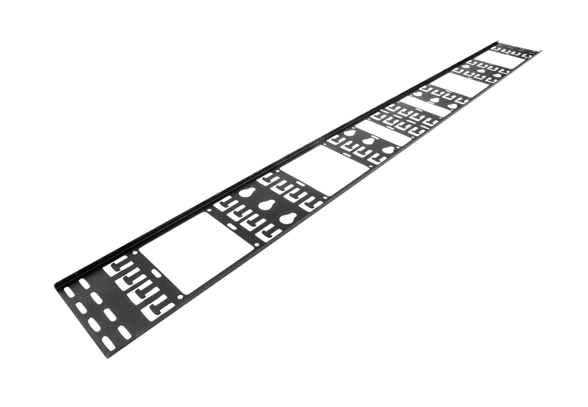 Вертикальный кабельный органайзер в шкаф, ширина 150 мм 36U, цвет черный, ВКО-М-36.150-9005