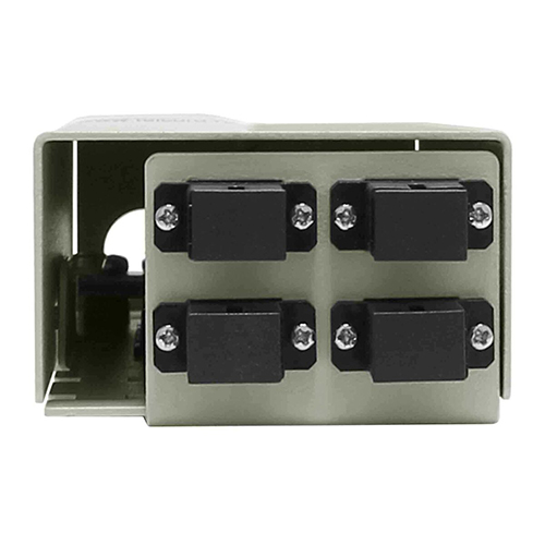 Cabeus FO-WL-4-SC/DLC-y-T Кросс оптический настенный, до 4 портов SC(DLC), ложемент - 1шт., серый