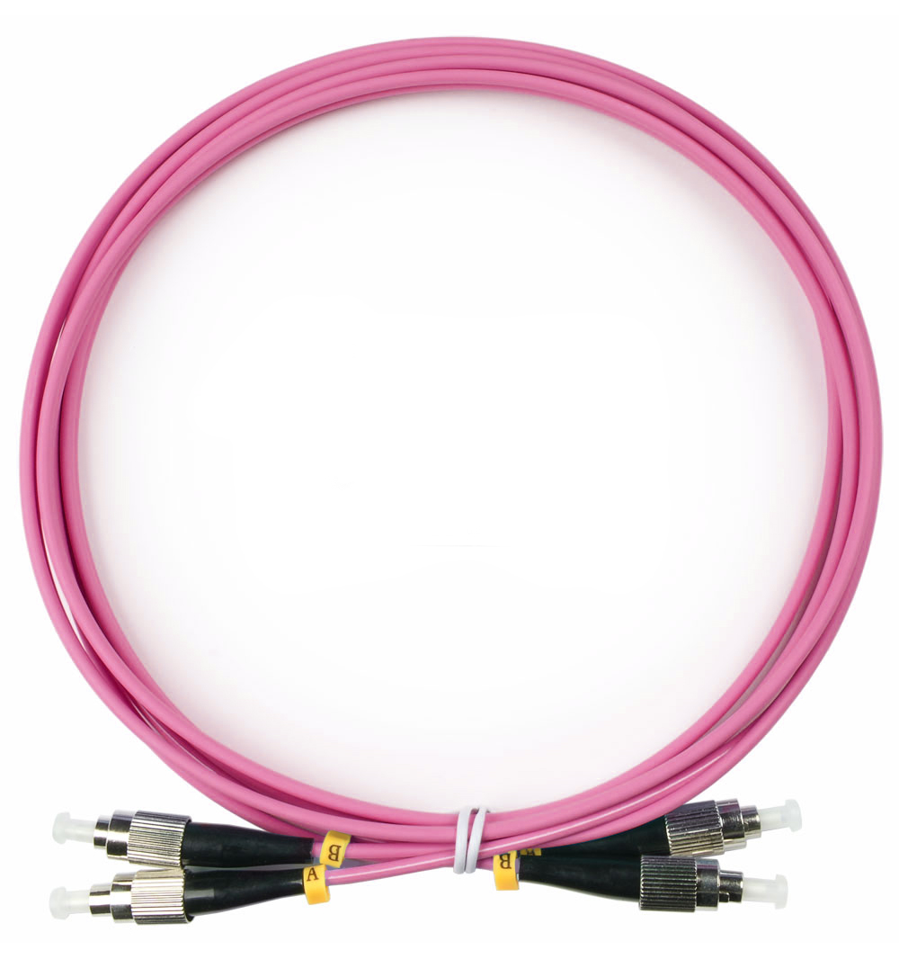 Cabeus FOP-50-OM4-FC-FC-2m Шнур оптический duplex FC-FC 50/125 mm OM4 2м LSZH
